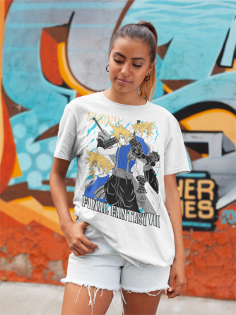 Футболка для мальчика аниме Финал Фантасй Фф Клоуд оверсайз (рост от 165 до 180 ) Черний AnimeJ0629m Днепр