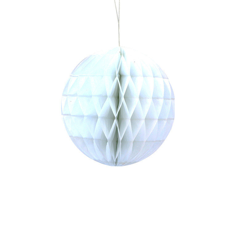 Шар из бумаги Соты 25 см белый Киев - изображение 3