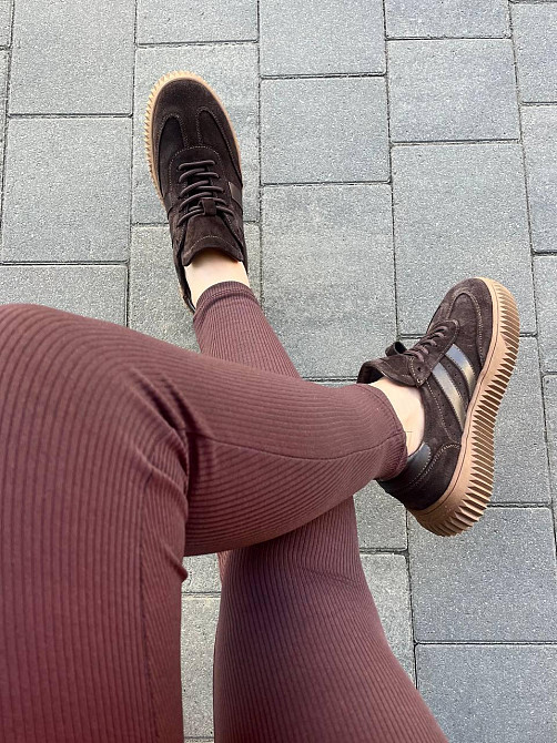 Кроссовки женские M.KRAFT коричневые натуральная замша низкий ход 37р. 38р. 39р. 40р. (21048) Київ - фото 6