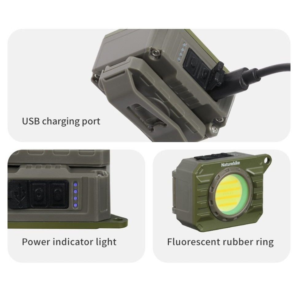 Ліхтар наключний Naturehike CNK2450ZM014, оливковий Київ - фото 2