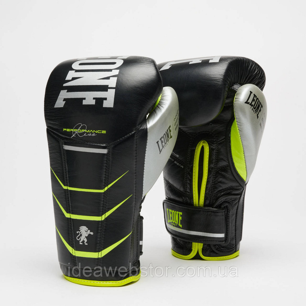 Боксерские перчатки Leone Revo Performance Fluo из натуральной кожи для тренировок Киев - изображение 3