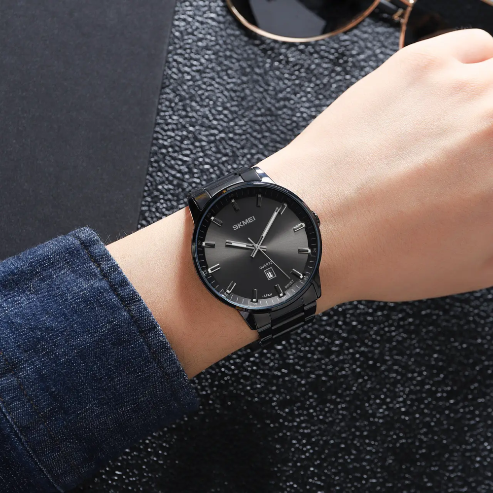 Мужские наручные классические часы Skmei 1878 (Черные) Винница - изображение 7