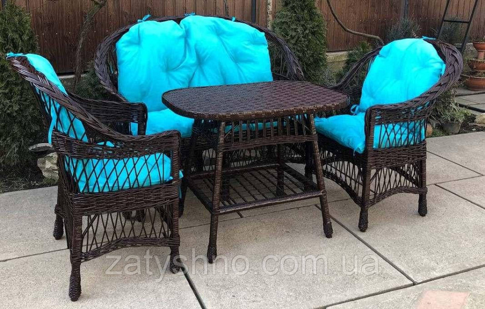 Мебель плетеная шоколадная  для 4 людей Киев - изображение 1
