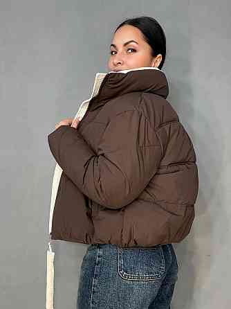 Куртка женская Fashions 87265 короткая с подвесом на бегунке демисезонная коричневая, коричневый, M Киев