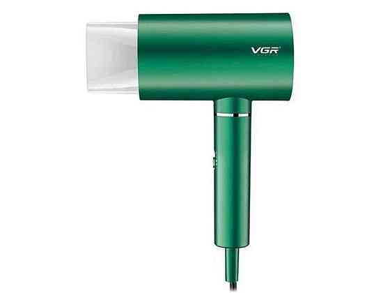 Фен 1800Вт професійний V-431 GREEN, 2 рівні обдування, 2 рівні температури, насадка-концентратор ТМ VGR Київ