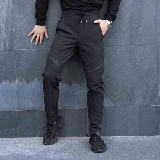 Штани карго чоловічі зимові з кишенями чорні Pobedov San Andreas Київ