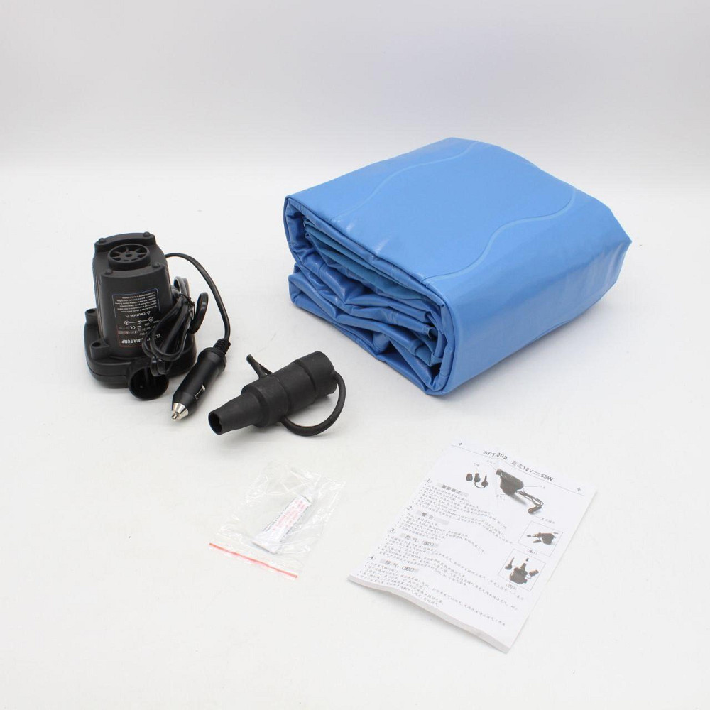 Матрац надувний у машину з насосом (135x80 см) Синій SBR Київ - фото 10