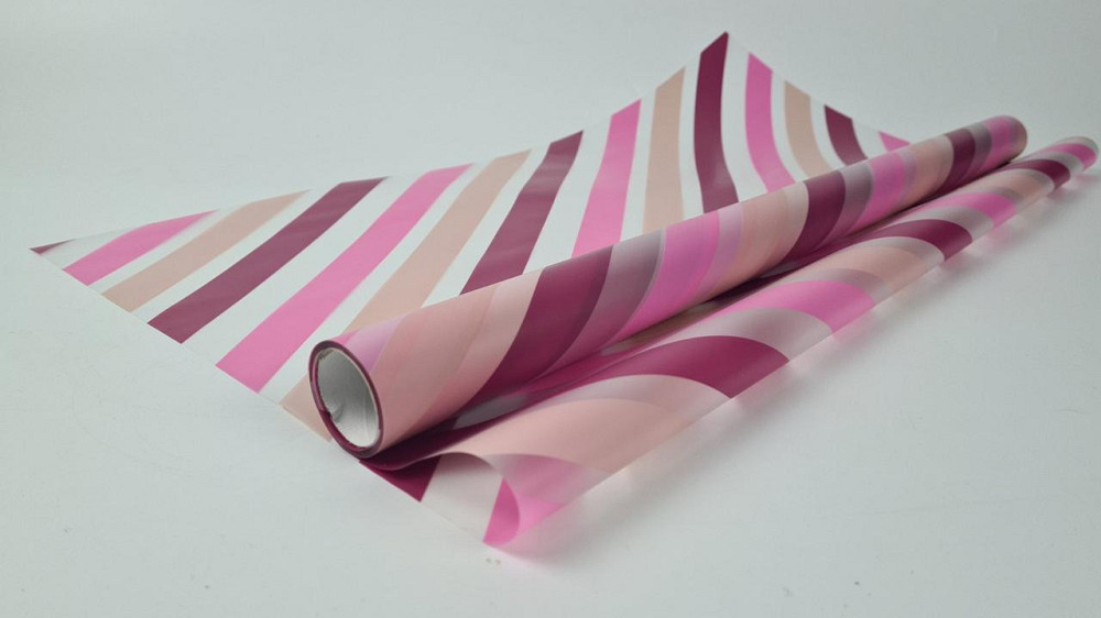 Калька для квітів рулон 8 м тонований матовий (77) (h660) коса смуга No 5 рожево-бордо (1 шт.) Харків - фото 1