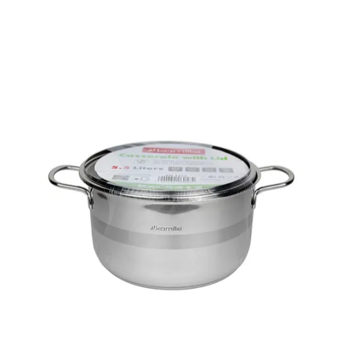 Каструля нержавіюча сталь 5,5л 24*13,5см 5415 KAMILLE Житомир - фото 8