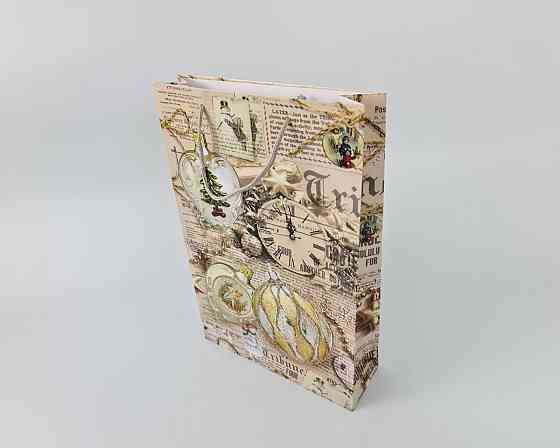 Большой бумажные пакет вертикальный 25/37/8 новогодний -006 (12 шт) Харьков