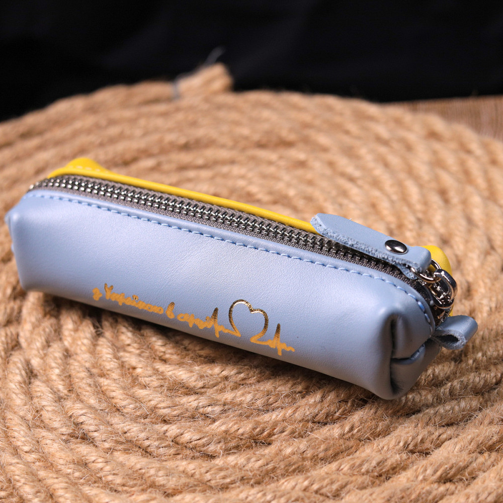 Вместительная кожаная ключница комби двух цветов Сердце (GRANDE PELLE) Киев - изображение 3