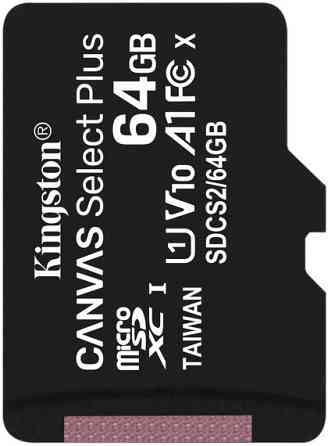 Картка пам'яті microSDXC Kingston Canvas Select Plus 64 GB Class 10 А1 UHS-1 Київ