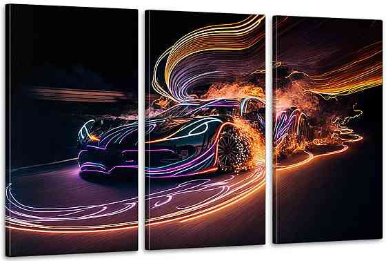 Модульная картина в гостиную / спальню  Машина    ART-106_3A 70х130 см Киев