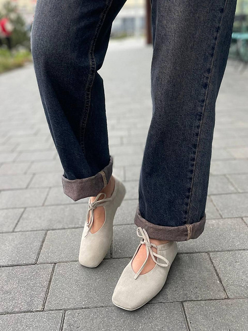 SEE SEVEN Балетки жіночі SEE SEVEN 1770 св.бежевий (весна-осінь, замша натуральна) (5929) Коломыя - изображение 5