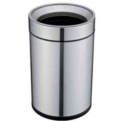 Контейнер для сміття JAH круглий без кришки з внутрішнім відром срібний металік 10 л (7039) Вінниця