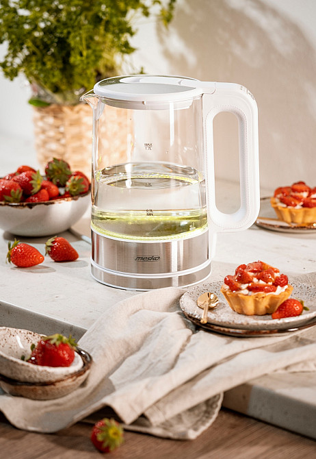 Електрочайник Mesko MS 1301 white 1850-2200Вт/ 1.7л/ скло/ встановлення температури Вінниця - фото 2