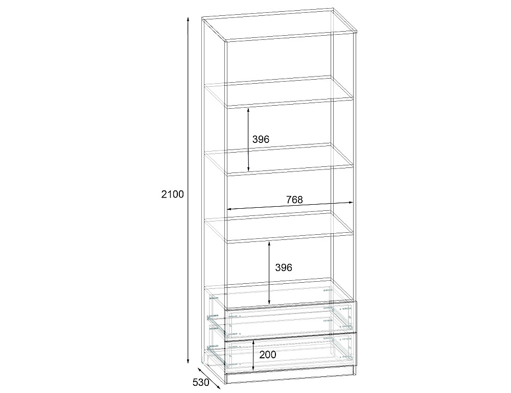 Шафа Favorit F-10, Дуб Шамоні Світлий, 800х530х2100 Львів - фото 3