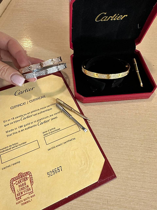 Браслет от Cartier с отверткой в мелким цирконием лимонный, розовый или серебро / Картье браслет отвертка Одесса - изображение 3