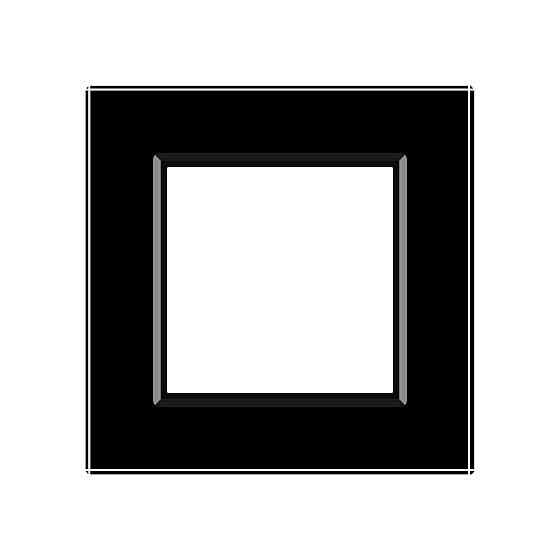 LIVOLO Рамка 1-постова LIVOLO, загартоване скло, чорна матова, 80×80 мм (VL-P7E-2BS06) Коломыя