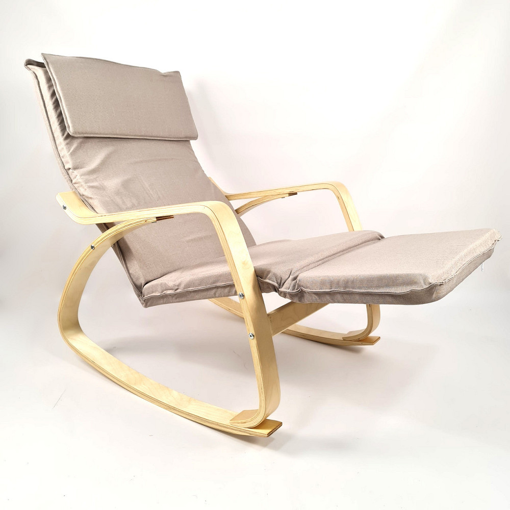 Крісло гойдалка з підставкою для ніг Avko ARC003 Natural Beige Київ - фото 2