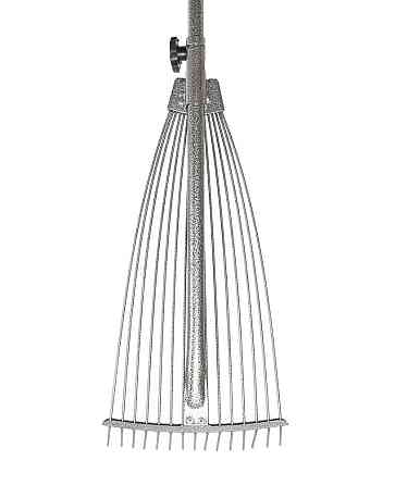 Грабли веерные раздвижные крашеные ХОЗЯЙСТВО 15 спиц 500х340 мм с древком 14-6296 Ровно