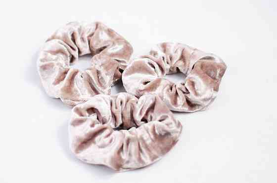 Гумка для волосся велюрова Бежевий Харків