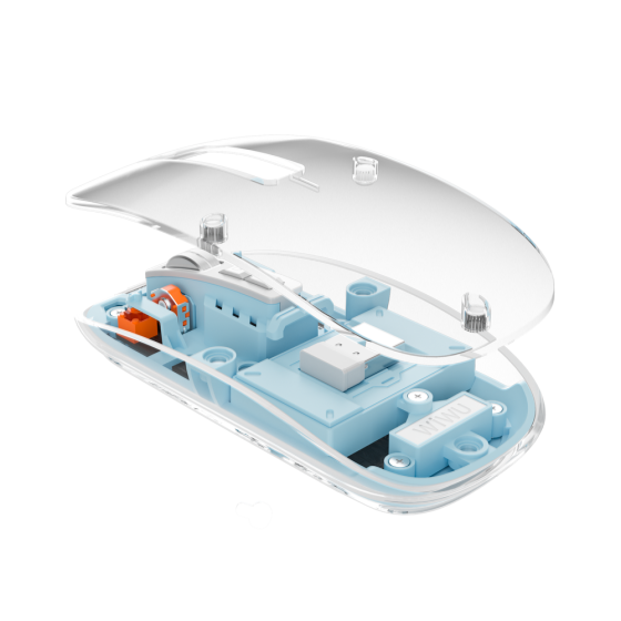 Маніпулятор миша бездротова WIWU Crystal Magnetic Wirless Mouse WM105 (Dual-bluetooth +2.4G three-mode) blue Одеса
