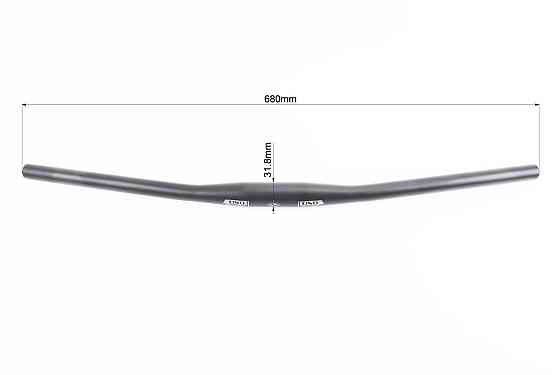 Кермо MTB 31,8х680мм, back sweep 9°, алюмінієве, чорне HB-RB11L Київ