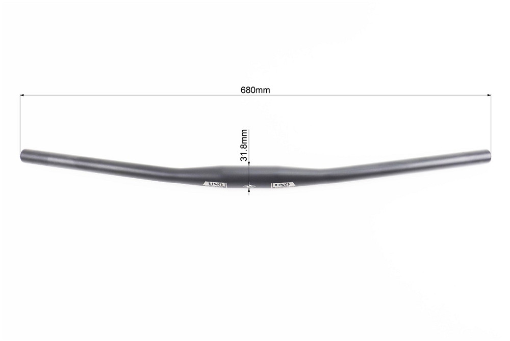 Кермо MTB 31,8х680мм, back sweep 9°, алюмінієве, чорне HB-RB11L Київ - фото 3