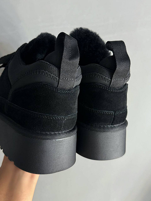 Ботинки женские Hengji 275-1 угги замшевые на платформе с мехом черные, 36, 23 см Киев - изображение 13