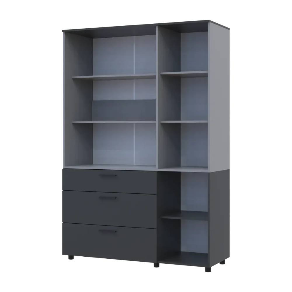 Шафа для одягу Doros Торн Антрацит/Сірий 3 ДСП/3Ш (полиці) 135х51.6х200 (DRS-012036) Дніпро - фото 6