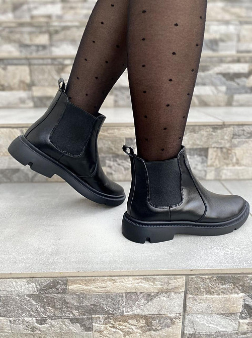 Черевики жіночі M.KRAFT чорні шкіра натуральна висота 11см (4396) Коломыя - изображение 7