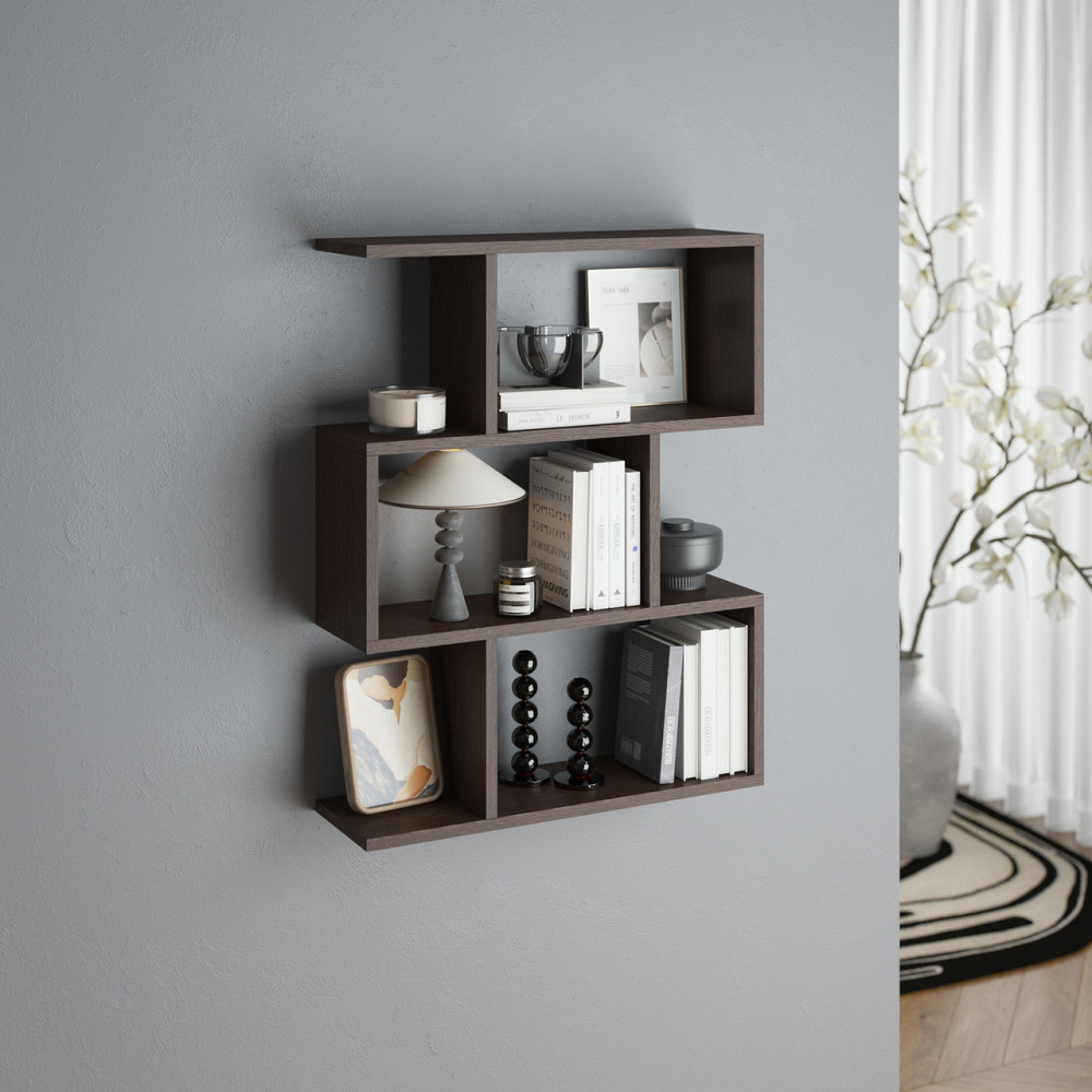 Полка для книг навесная VAYS M-50 Венге Темный Львов - изображение 1