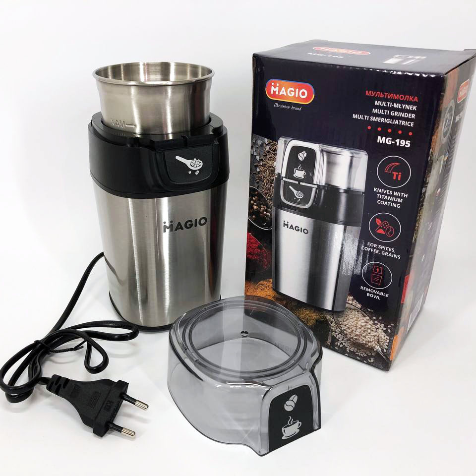 Машинка для помелу кави маленька, Кавомолка електрична найкраща, Універсальна електро кавомолка JF-62 Львів - фото 1