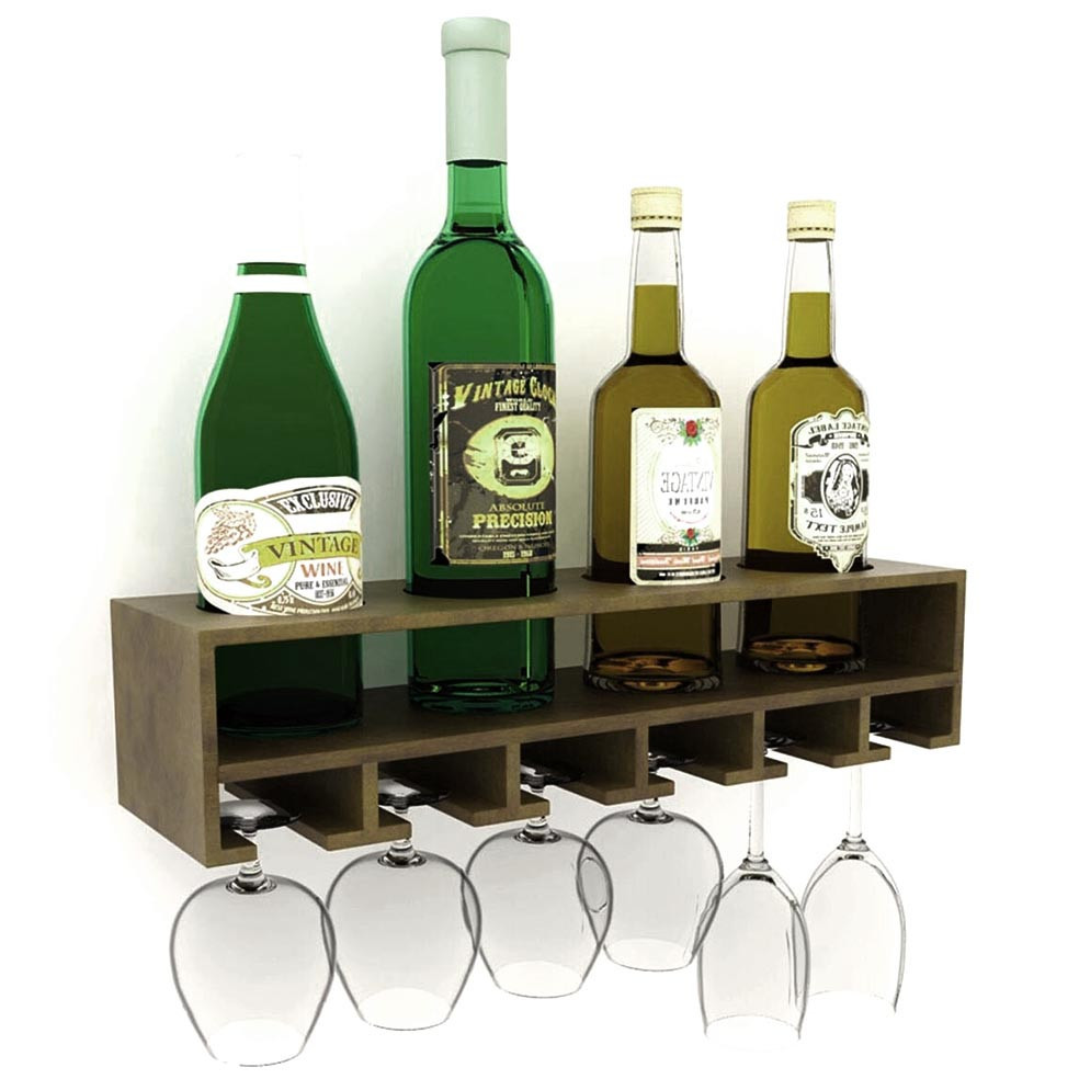 Настенная винная полка 