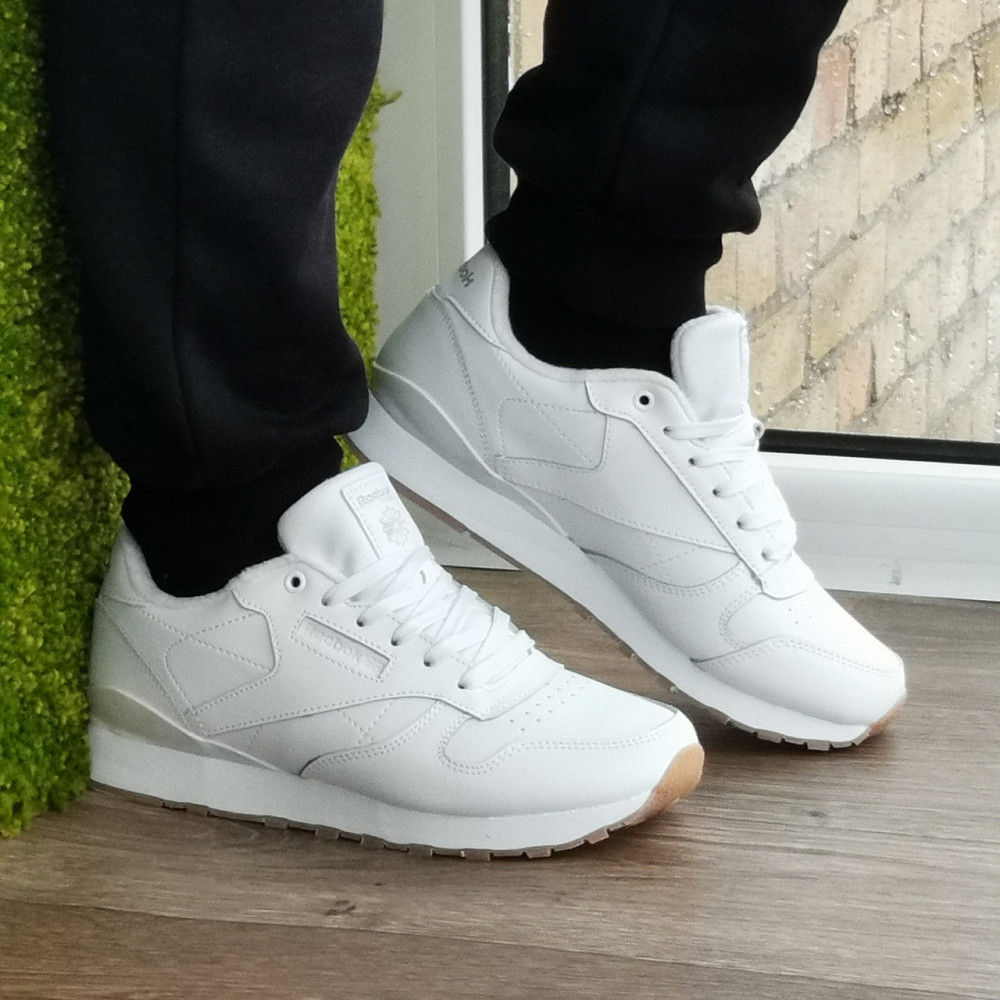 Жіночі Термо Кросівки Reebok Classic Білі Зимові Рибок Шкіряні (розміри: 36,37,38,39,40,41,42,43) Дніпро - фото 7