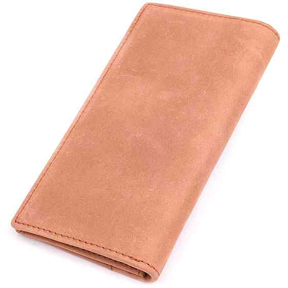 Гаманець унісекс у вінтажній натуральній шкірі 22853 Vintage Рудий Київ