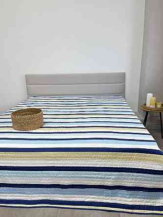 Ecotton Покривало Nostra 240х260 см антиалергенне стьобане мікрофібра L0020 Blue біло-блакитне Коломия