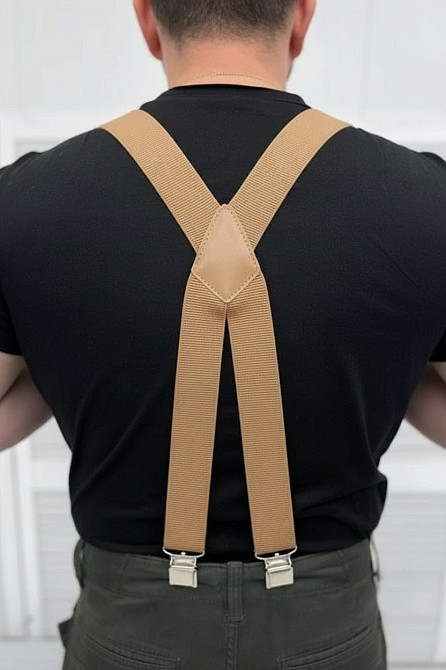 Подтяжки для штанов Х койот ВСУ прочные Польские качественные мужские на крест Одесса - изображение 2