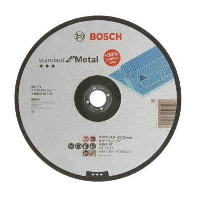 Круг отрезной Bosch Standard, 230х22.23мм, по металу (2.608.619.776) Винница - изображение 1