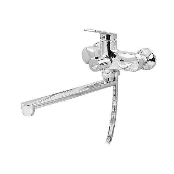 Смеситель для ванны Plamix Lucas-006 EURO SET хром с шлангом, лейкой и кронштейном (PM0710) Харьков