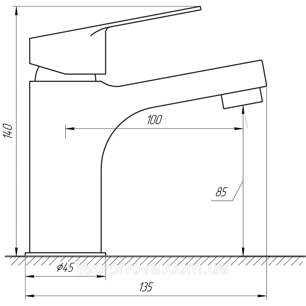 Змішувач для умивальника TOPAZ CAPRI TCA-15207-H44 картридж D25,H = 140, шланги 45 см Чернівці - фото 7