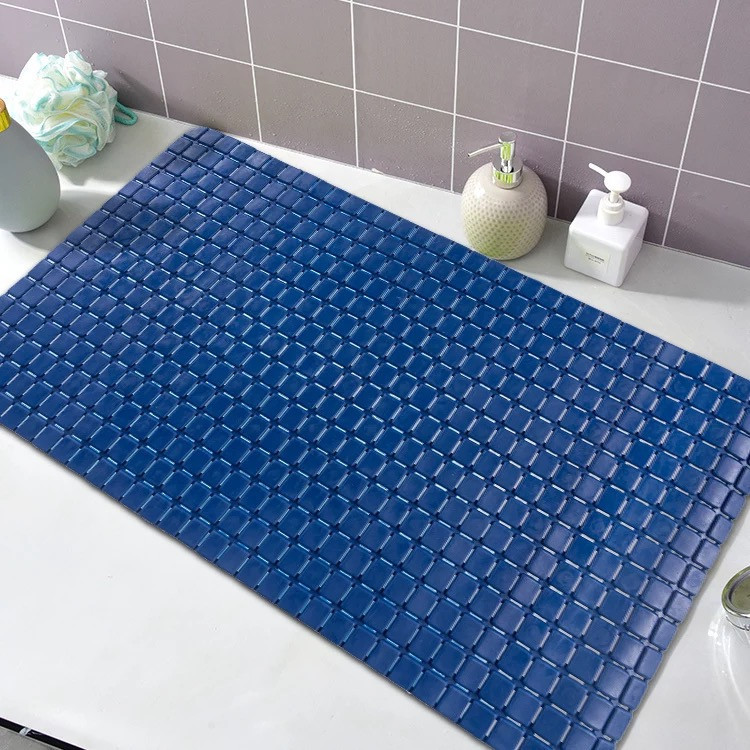 Силиконовый нескользящий коврик Bathlux для ванны и душа прямоугольный, резиновый ПВХ, люкс качество Синий Каменец-Подольский - изображение 2