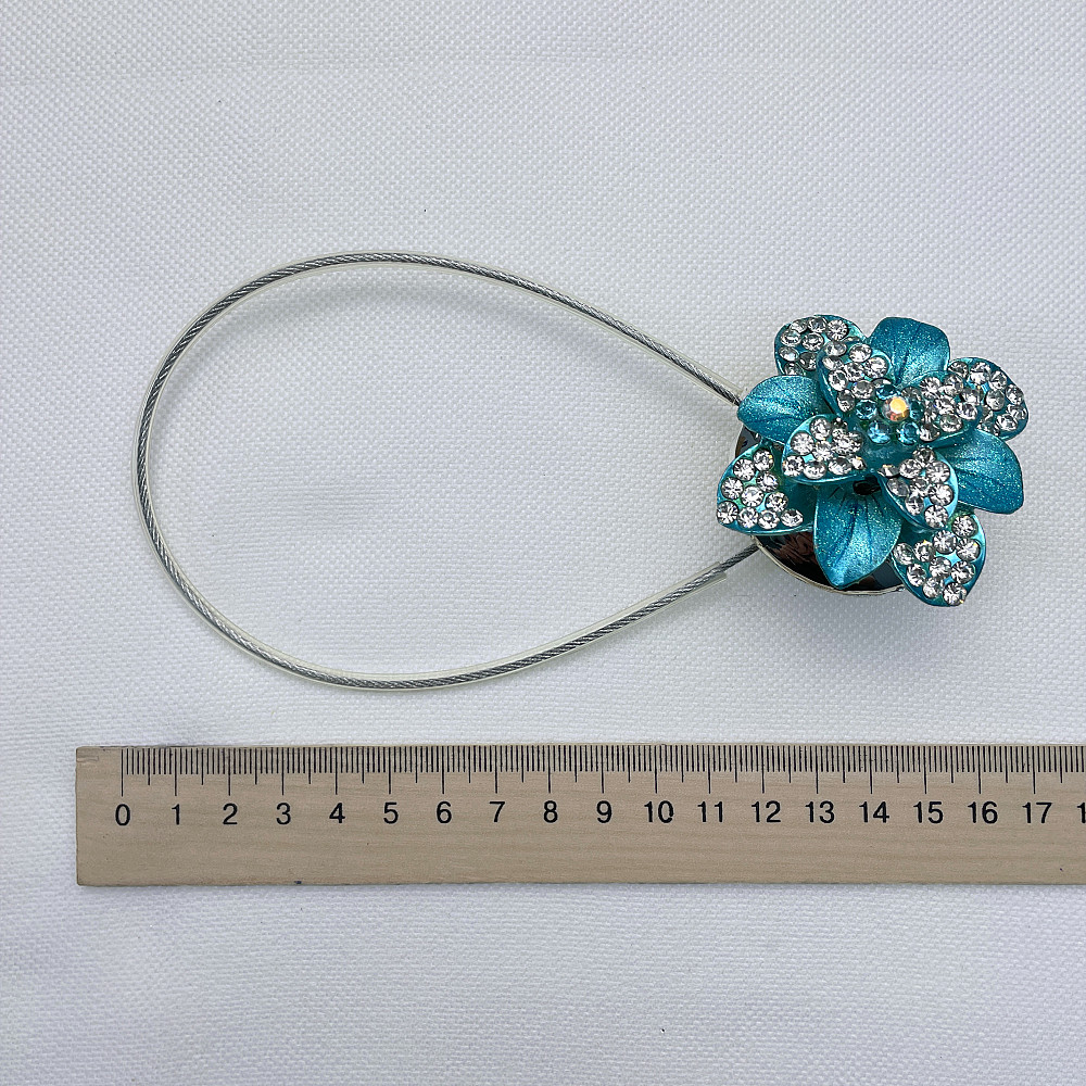 Магніти для штор та гардин "Flowers" набір 2 шт Блакитний (81-196) Київ - фото 7