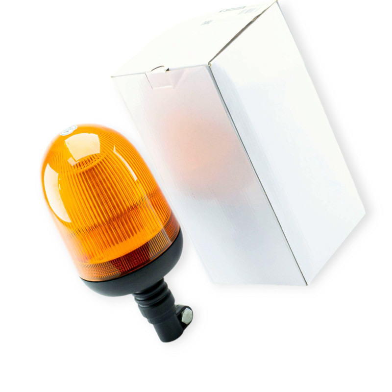 Мигалка LED 12 24В d-130мм, висота 270мм з кріпленням на трубу під роз'ємом, 3 режими жовта Мукачево - фото 1