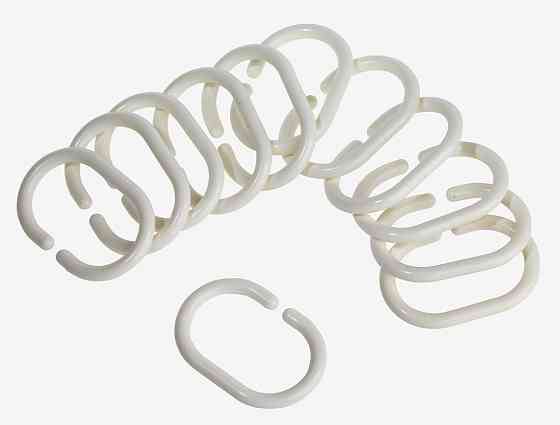 Штора для ванной и душа 180x180 см водоотталкивающая,шторка для душевой с пластиковыми крючками,прозрачная Каменец-Подольский