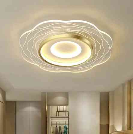 Світлодіодна люстра Квіточка PJ827WG (Біло-золота) 60см Київ