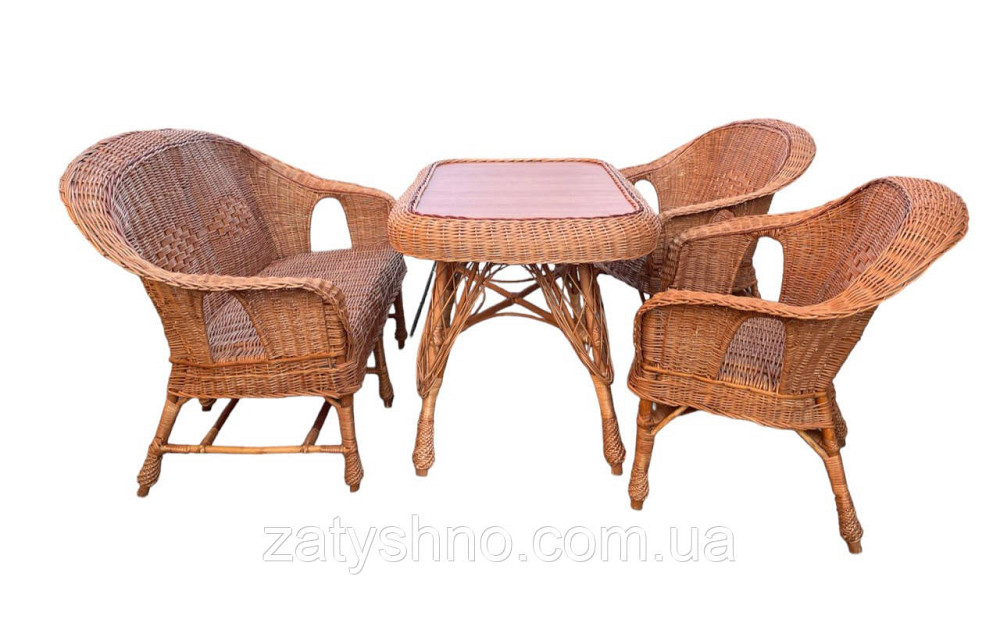 Плетені меблі з лози з диваном Київ - фото 1