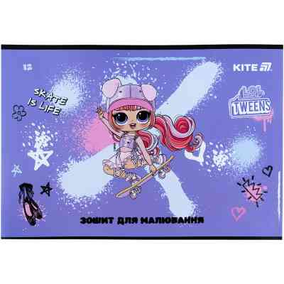 Альбом для рисования Kite LOL, 12 листов (LO25-241) Винница