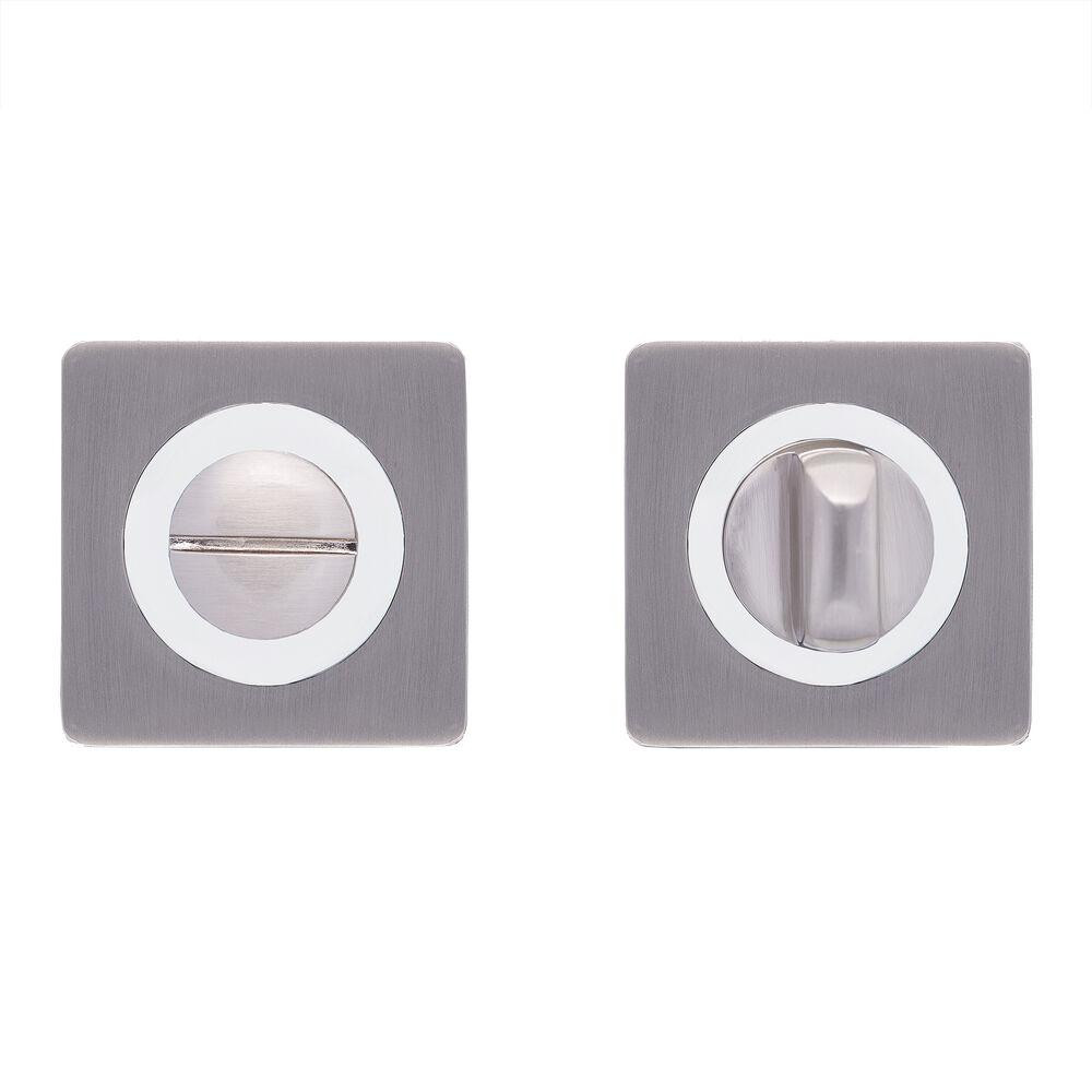 Сантехнический фиксатор Gavrohe A1-WC SN/CP (накладка на дверь санузла с поворотником) никель/ хром Киев - изображение 1